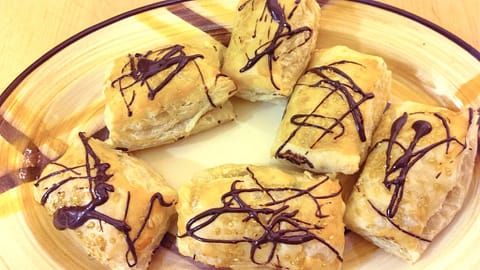 Almond Paste Filled Crescents with Puff Pastry